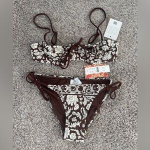 SZ Blockprints X J.Crew- Underwire Bikini Top & String Bikini Bottom